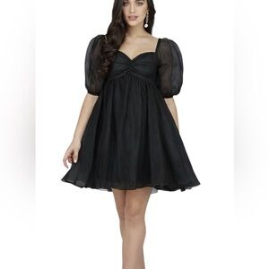 Lace & Beads Melanie Puff Sleeve Mini Dress Size UK 20